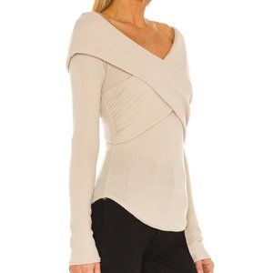 New Marley Sweater Cross Top - Oatmeal XS
